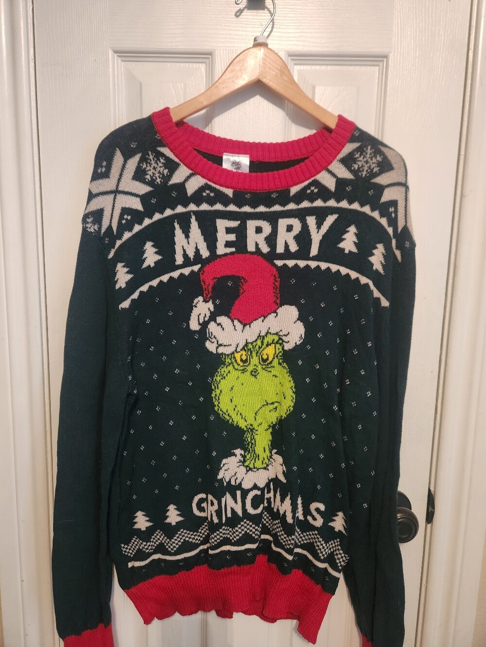 Merry Grinchmas Christmas Sweater Adult Size XL How The Grinch Stole Christmas